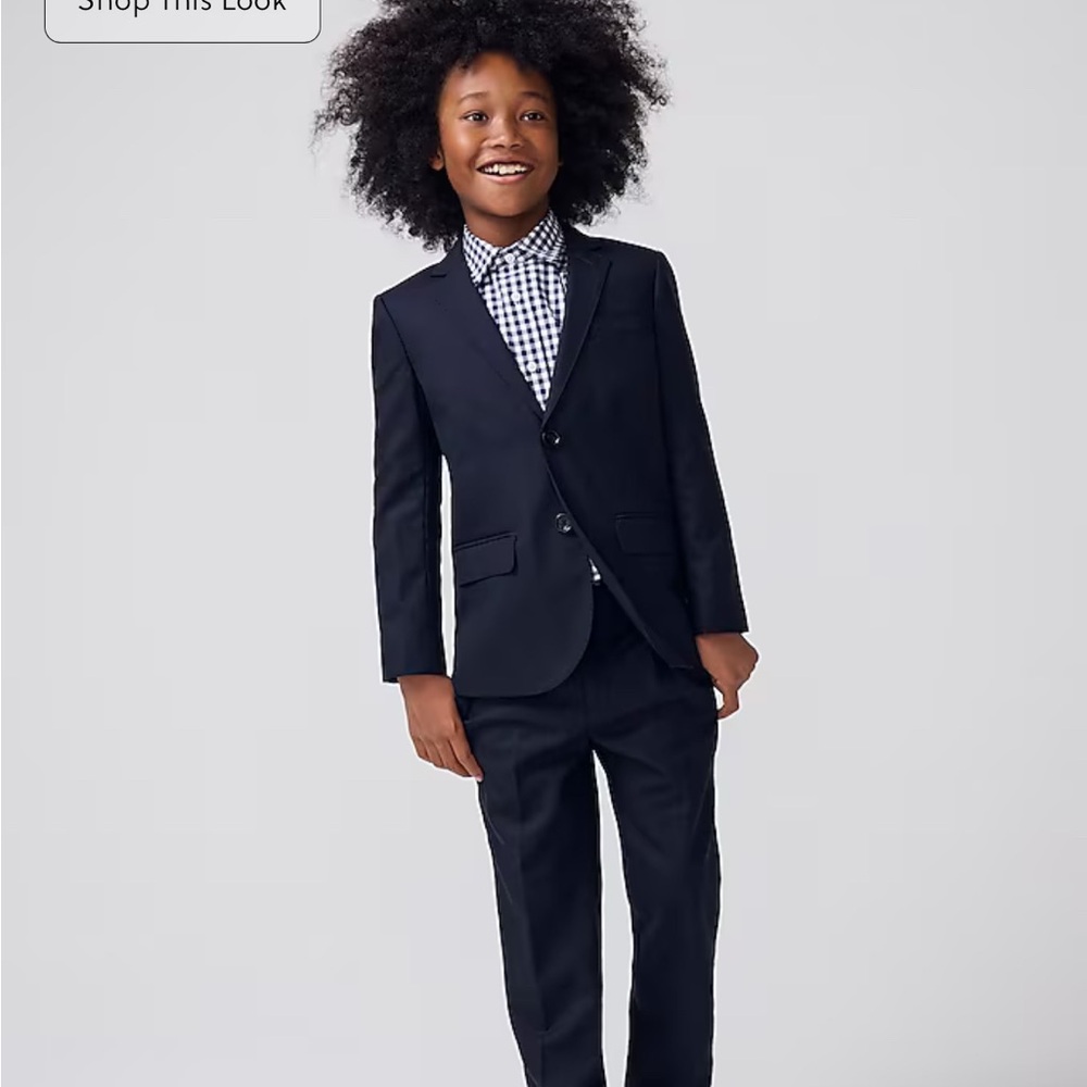 Crewcuts Boys 14 Ludlow Deep Blue Wool Trousers